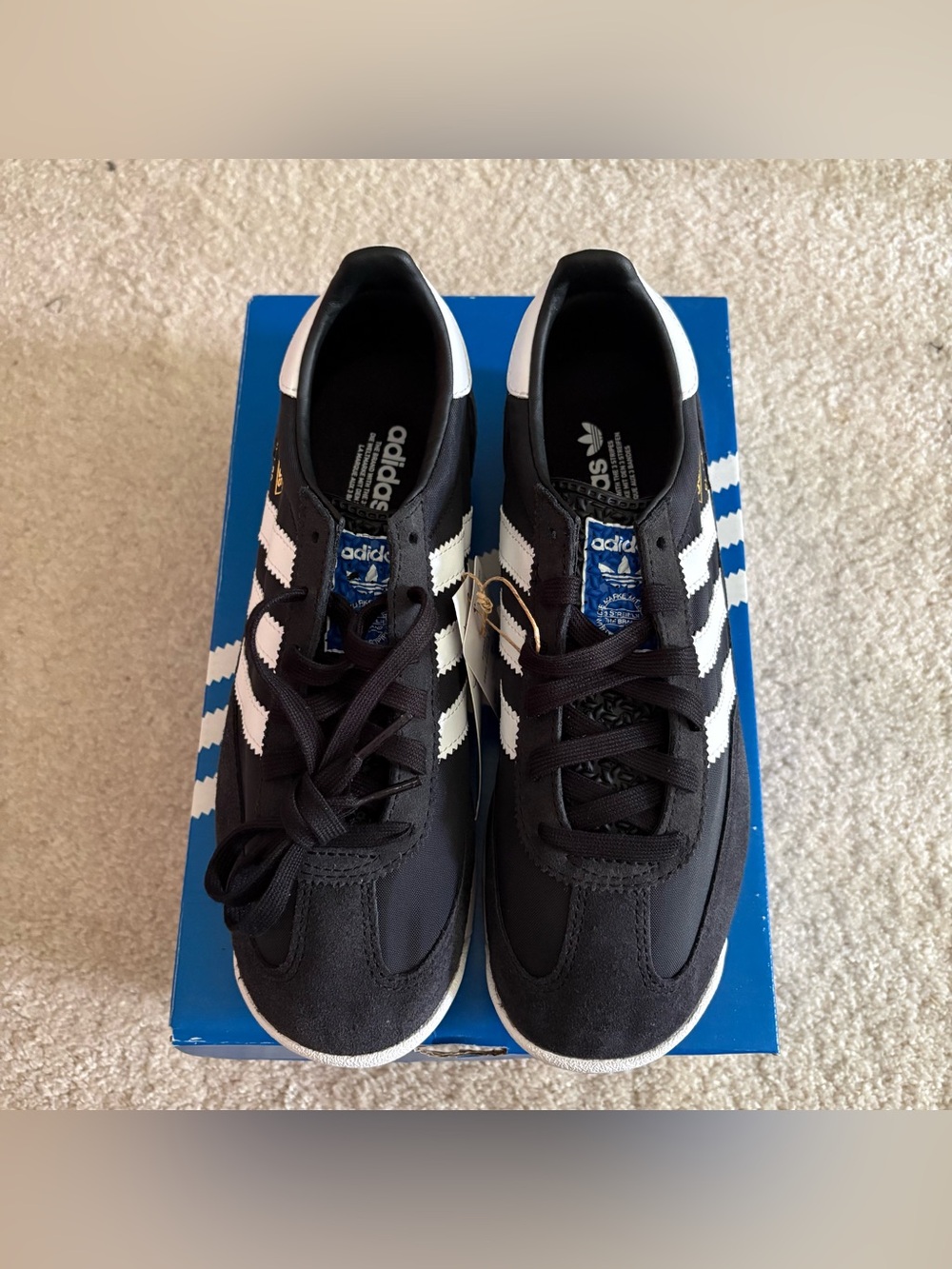 adidas Originals Men’s SL 72 RS Sneakers in Black and White - Picture 5 of 5